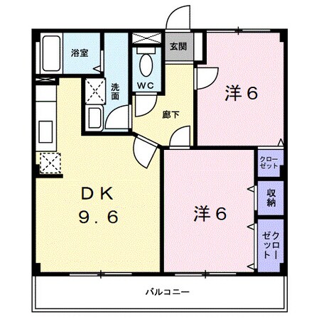 西ノ庄駅 徒歩10分 2階の物件間取画像